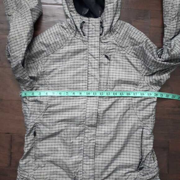 McKinley Aquamax Eon Black and Grey Plaid Print Nylon Jacket - Picture 5 of 16